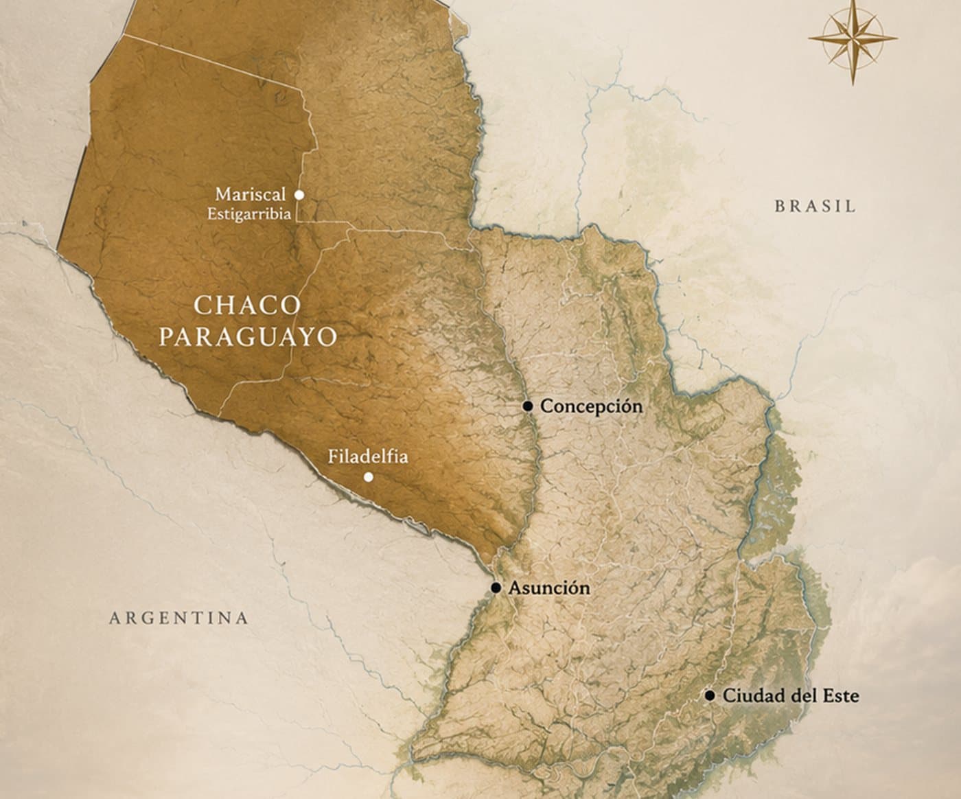 Mapa del Chaco Paraguayo